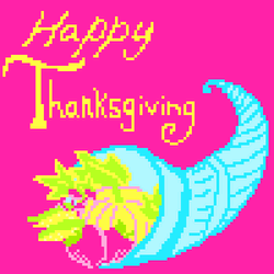 Cute Happy Thanksgiving Shell Flower Bouquet  GIF