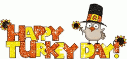 Cute Happy Thanksgiving Turkey Day  GIF