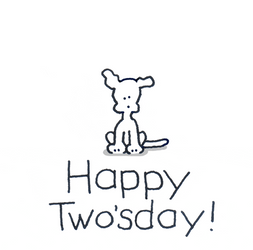 Cute Happy Tuesday Chippy Hearts Floating GIF