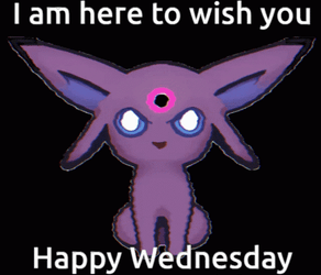 Cute Happy Wednesday Espeon GIF