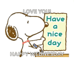 Cute Happy Wednesday Snoopy GIF