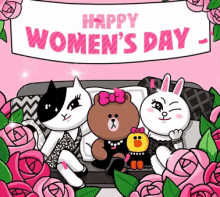 Cute Happy Womens Day Greeting GIF