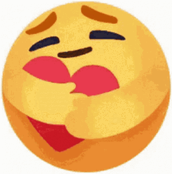 Cute Heart Cuddler Kiss Emoji GIF