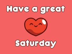 Cute Heart Saturday Blessings GIF