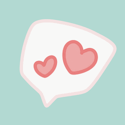 Cute Heart Speech Balloon GIF