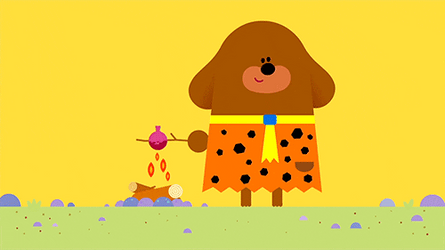 Cute Hey Dugee Roasting Campfire GIF