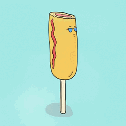 Cute Hot Dog Face Bite Jumping GIF