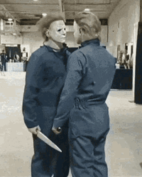 Cute Hug Michael Myers Halloween Costumes GIF