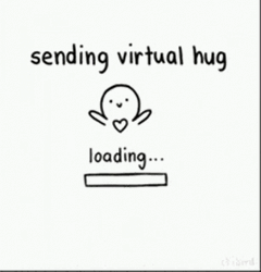 Cute Hug Sending Virtual Hug Loading GIF