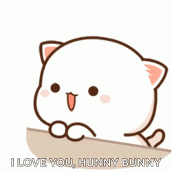 Cute I Love You Hunny Bunny GIF