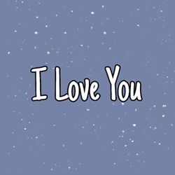 Cute I Love You Text Animation GIF