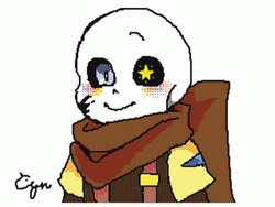 Cute Ink Sans Drawing Of Facial Expression GIF