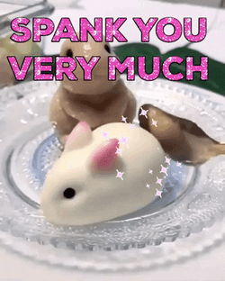 Cute Jello Mochi Bunny Wobble Spank GIF