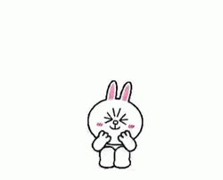 Cute Jumping Bunny I Love You GIF