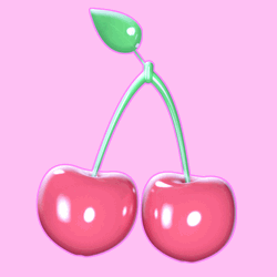 Cute Kawaii Animated Glossy Cherry GIF