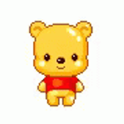 Cute Kawaii Drawing Dancing Winnie The Pooh  GIF