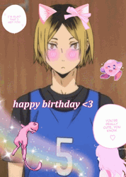 Cute Kenma Anime Happy Birthday GIF