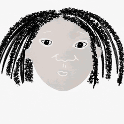 Cute Kid Art Sending Kisses GIF