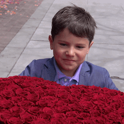 Cute Kid Heart Rose Bouquet