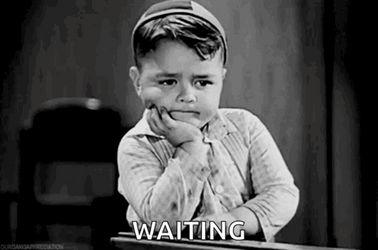 Cute Kid Waiting Patiently GIF