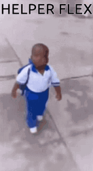 Cute Kid Walking Helper Flex GIF