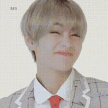 Cute Kim Taehyung Eyebrow Flash Smile GIF