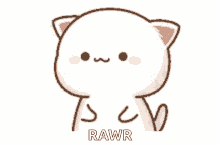 Cute Kitten Rawr Paws Up Animation GIF