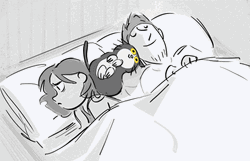 Cute Kitten Sleeping With Human Animation GIF