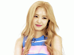Cute Korean Blonde Son Na-Eun Chuckling GIF