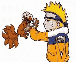 Cute Kurama Nine Tails Naruto GIF