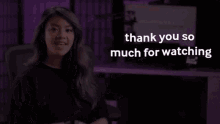Cute Lady Thank You For Watching GIF