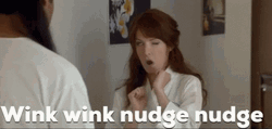 Cute Lady Wink Wink And Nudge Nudge GIF