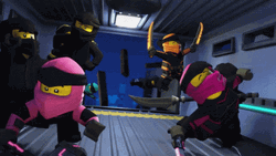 Cute Lego Ninja Team GIF