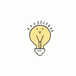 Cute Light Bulb Zoom Out GIF
