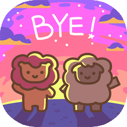 Cute Lion And Sheep Bye See Ya GIF