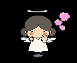 Cute Little Angel Heart Gesture GIF