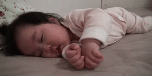 Cute Little Baby Just Waking Up GIF