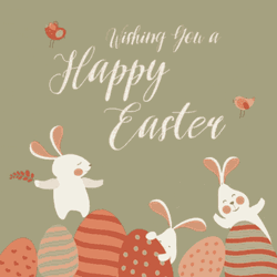 Cute Little Bunnies Good Morning Happy Easter GIF