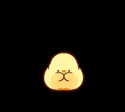 Cute Little Chick Sending Hearts Sticker GIF