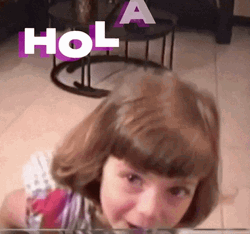 Cute Little Girl Hola Hola Hello Meme GIF