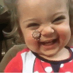 Cute Little Girl Playful Smiley Face GIF