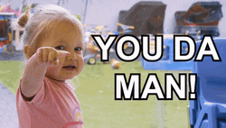 Cute Little Girl Pointing You Da Man  GIF
