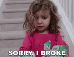 Cute Little Girl Saying Sorry I Broke GIF