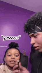 Cute Little Girl Saying Yessss While Seating GIF