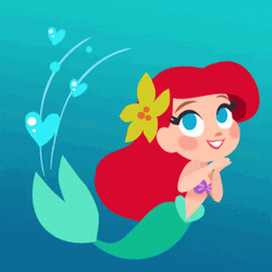 Cute Little Mermaid Ariel Chibi GIF