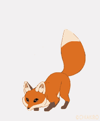 Cute Lively Fox Hopping Animation GIF