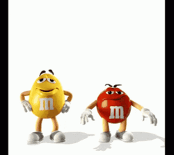 Cute M&M Squat Fitness Exercise GIF