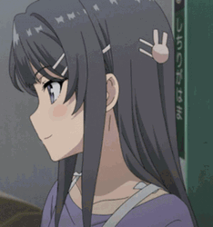 Cute Mai Sakurajima Holding Ticket GIF