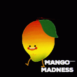 Cute Mango Madness Fruit Cartoon Glitch  GIF