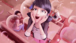 Cute Marinette Pleasantly Surprised Reaction GIF